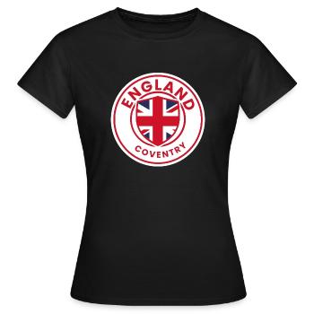 Coventry Crest inspiriertes Rundell - Frauen T-Shirt - Schwarz - Vorne - AI Model Female 172 dark (172cm)