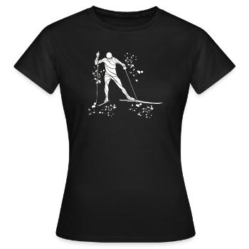 Ski de fond Ski de fond - T-shirt Femme - noir - Devant - AI Model Female 172 dark (172cm)