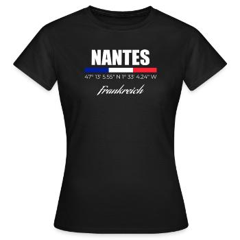 Nantes - Frauen T-Shirt - Schwarz - Vorne - AI Model Female 172 dark (172cm)