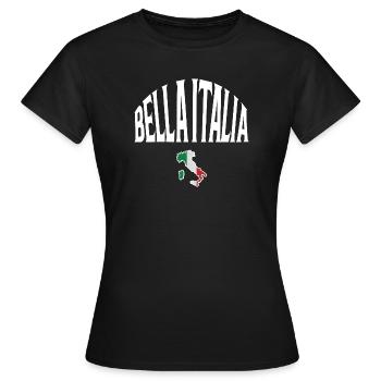 Bella Italia - Frauen T-Shirt - Schwarz - Vorne - AI Model Female 172 dark (172cm)