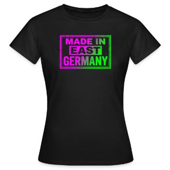 Made in East Germany Ostalgie Neon Retro Cap Bag - Women's T-Shirt - black - Front - AI Model Female 172 dark (172cm)