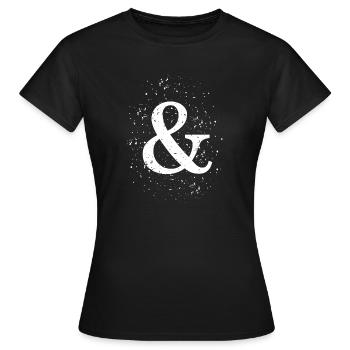 Grunge Ampersand - T-shirt Femme - noir - Devant - AI Model Female 172 dark (172cm)