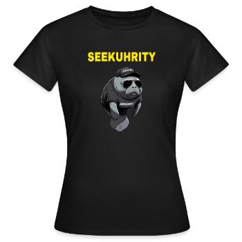 SEEKUHRITY - Security Seekuh Tier Motiv - Frauen T-Shirt - Schwarz - Vorne - AI Model Female 172 dark (172cm)
