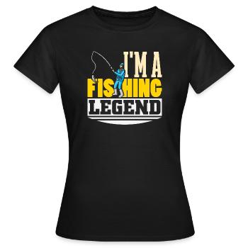 Pêcheur sportif pêcheur pêcheur Pêcheur Dit - T-shirt Femme - noir - Devant - AI Model Female 172 dark (172cm)