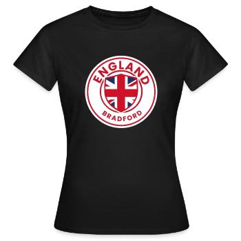 Drapeau du drapeau de Bradford d’Angleterre - T-shirt Femme - noir - Devant - AI Model Female 172 dark (172cm)