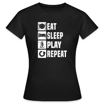 Klares Floorball Motiv für jeden Tag - Frauen T-Shirt - Schwarz - Vorne - AI Model Female 172 dark (172cm)