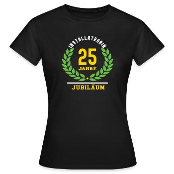 Anniversaire du plombier 25 ans 25e - T-shirt Femme - noir - Devant - AI Model Female 172 dark (172cm)