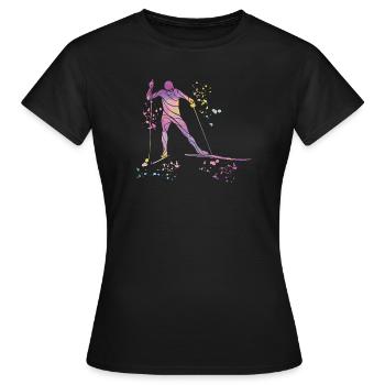 Ski de fond Ski de fond - T-shirt Femme - noir - Devant - AI Model Female 172 dark (172cm)