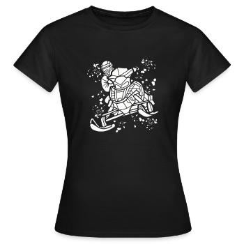 Aventure vibrante en motoneige Skidoo - T-shirt Femme - noir - Devant - AI Model Female 172 dark (172cm)