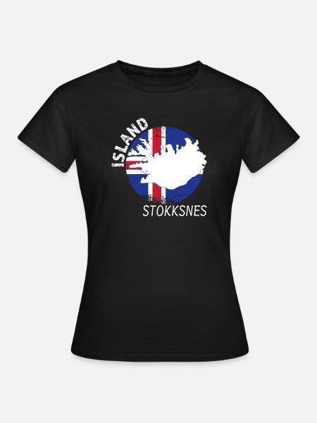 Stokksnes - Frauen T-Shirt - Schwarz