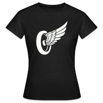 Reifen Flügel - Frauen T-Shirt - Schwarz - Vorne - AI Model Female 172 dark (172cm)