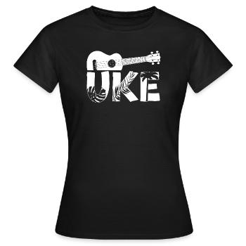Hawaiian Ukulele Uke Uke - Women's T-Shirt - black - Front - AI Model Female 172 dark (172cm)