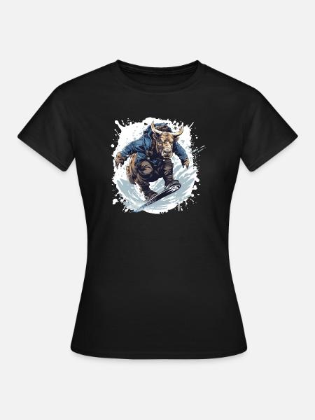 Bulle Snowboard Taurus - Frauen T-Shirt - Schwarz
