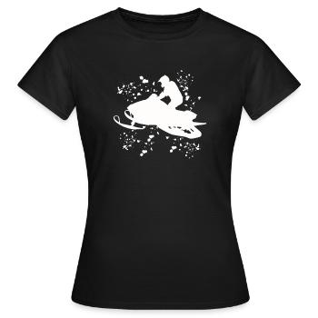 Aventure vibrante en motoneige Skidoo - T-shirt Femme - noir - Devant - AI Model Female 172 dark (172cm)