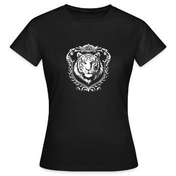 Ornate Tiger Crest - Frauen T-Shirt - Schwarz - Vorne - AI Model Female 172 dark (172cm)
