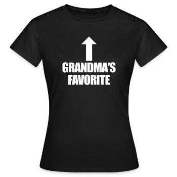 Favorite Grandchild Funny I'm Grandma's Favorite - Frauen T-Shirt - Schwarz - Vorne - AI Model Female 172 dark (172cm)