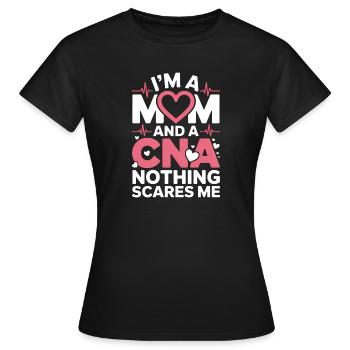 Caregiver Saying Funny Caregiver Gift - Women's T-Shirt - black - Front - AI Model Female 172 dark (172cm)