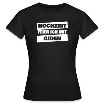 JGA Aiden - Frauen T-Shirt - Schwarz - Vorne - AI Model Female 172 dark (172cm)