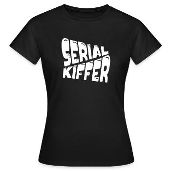 Serial kiffer - T-shirt Femme - noir - Devant - AI Model Female 172 dark (172cm)