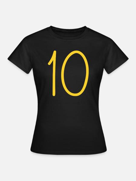 10 - Frauen T-Shirt - Schwarz
