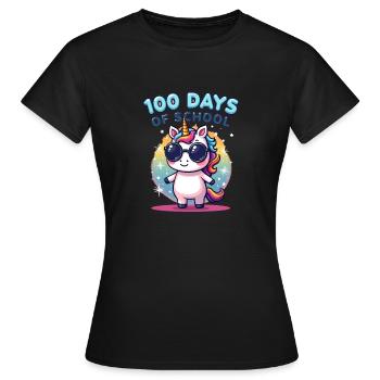 100e jour d’école 100 jour d’école des enfants - T-shirt Femme - noir - Devant - AI Model Female 172 dark (172cm)