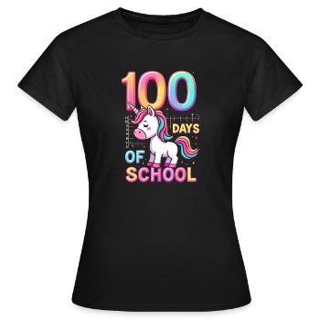 100e jour d’école 100 jour d’école des enfants - T-shirt Femme - noir - Devant - AI Model Female 172 dark (172cm)