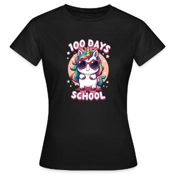 100e jour d’école 100 jour d’école des enfants - T-shirt Femme - noir - Devant - AI Model Female 172 dark (172cm)