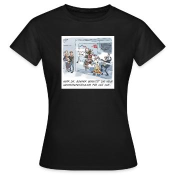 New corporate culture sparked - Women's T-Shirt - black - Front - AI Model Female 172 dark (172cm)