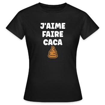 caca - T-shirt Femme - noir - Devant - AI Model Female 172 dark (172cm)