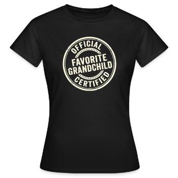 Petit-enfant préféré officiel - T-shirt Femme - noir - Devant - AI Model Female 172 dark (172cm)