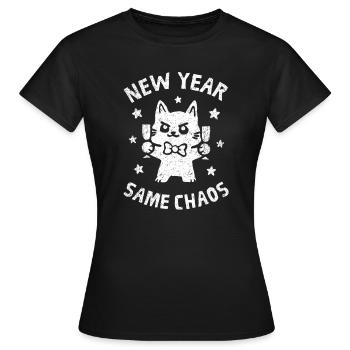 Neujahr Dasselbe Chaos - Frauen T-Shirt - Schwarz - Vorne - AI Model Female 172 dark (172cm)