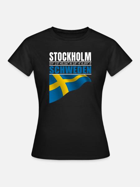 Stockholm - Frauen T-Shirt - Schwarz