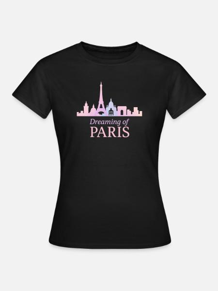 Paris Traumsilhouette - Frauen T-Shirt - Schwarz