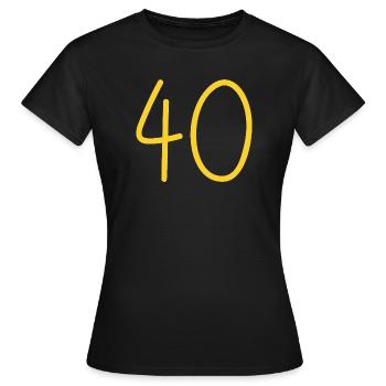 40 - Women's T-Shirt - black - Front - AI Model Female 172 dark (172cm)