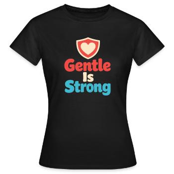 Sanfte Erziehungsidentität, Langsames - Frauen T-Shirt - Schwarz - Vorne - AI Model Female 172 dark (172cm)