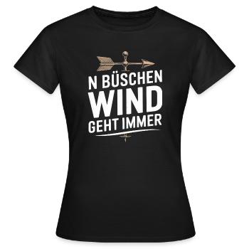 Le vent des buissons de N dit toujours pour les marins - T-shirt Femme - noir - Devant - AI Model Female 172 dark (172cm)