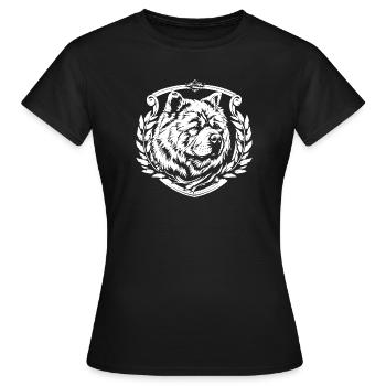 Dog crest - Women's T-Shirt - black - Front - AI Model Female 172 dark (172cm)