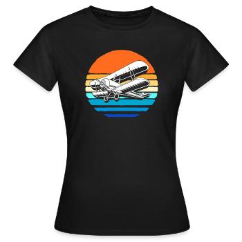 Modellflugzeug Modellflug - Frauen T-Shirt - Schwarz - Vorne - AI Model Female 172 dark (172cm)
