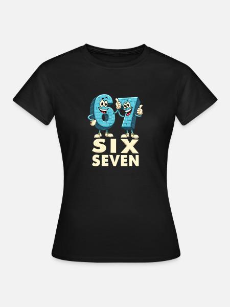 US Flag 67 Memes Six Seven - Frauen T-Shirt - Schwarz