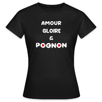 amour argent dollar - T-shirt Femme - noir - Devant - AI Model Female 172 dark (172cm)