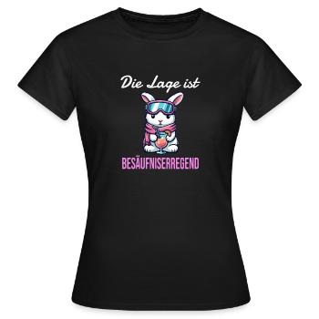 Ski bunny après-ski The situation escalates - Women's T-Shirt - black - Front - AI Model Female 172 dark (172cm)