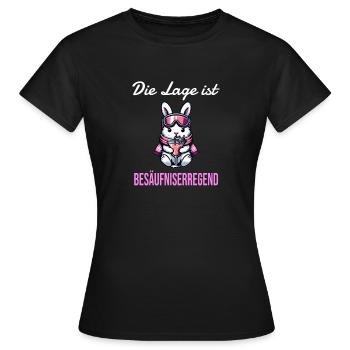 Ski bunny après-ski The situation escalates - Women's T-Shirt - black - Front - AI Model Female 172 dark (172cm)