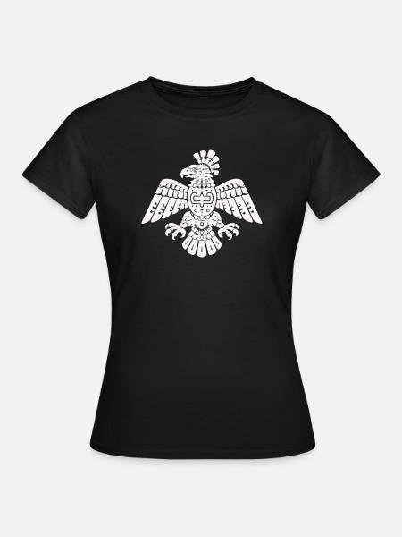 Aztekischer Adler Totem Muster - Frauen T-Shirt - Schwarz