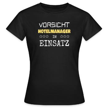 Appointment Hotel Manager - Women's T-Shirt - black - Front - AI Model Female 172 dark (172cm)