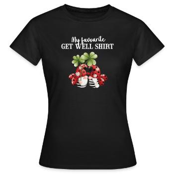 Get Well Get Well Health Ladybug - Women's T-Shirt - black - Front - AI Model Female 172 dark (172cm)