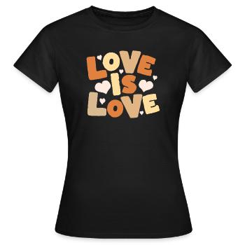 L’amour, c’est l’amour Lettres pastel - T-shirt Femme - noir - Devant - AI Model Female 172 dark (172cm)