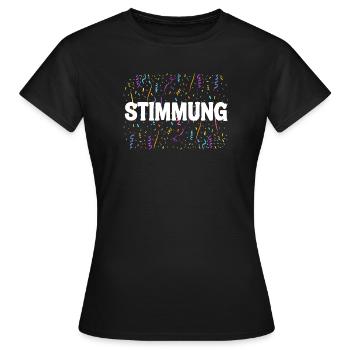 MOOD – Confetti Carnival Carnival Shirt - Women's T-Shirt - black - Front - AI Model Female 172 dark (172cm)