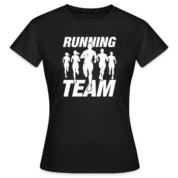 Running Team Laufen Marathon - Frauen T-Shirt - Schwarz - Vorne - AI Model Female 172 dark (172cm)