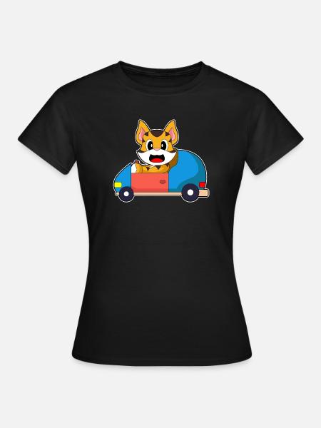 Tiger Auto - Frauen T-Shirt - Schwarz