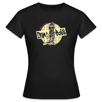 DNB Makes Me Zen - Drum and Bass, DnB, Drum n Bas - T-shirt Femme - noir - Devant - AI Model Female 172 dark (172cm)